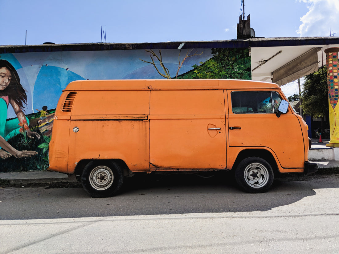 orange van vintage