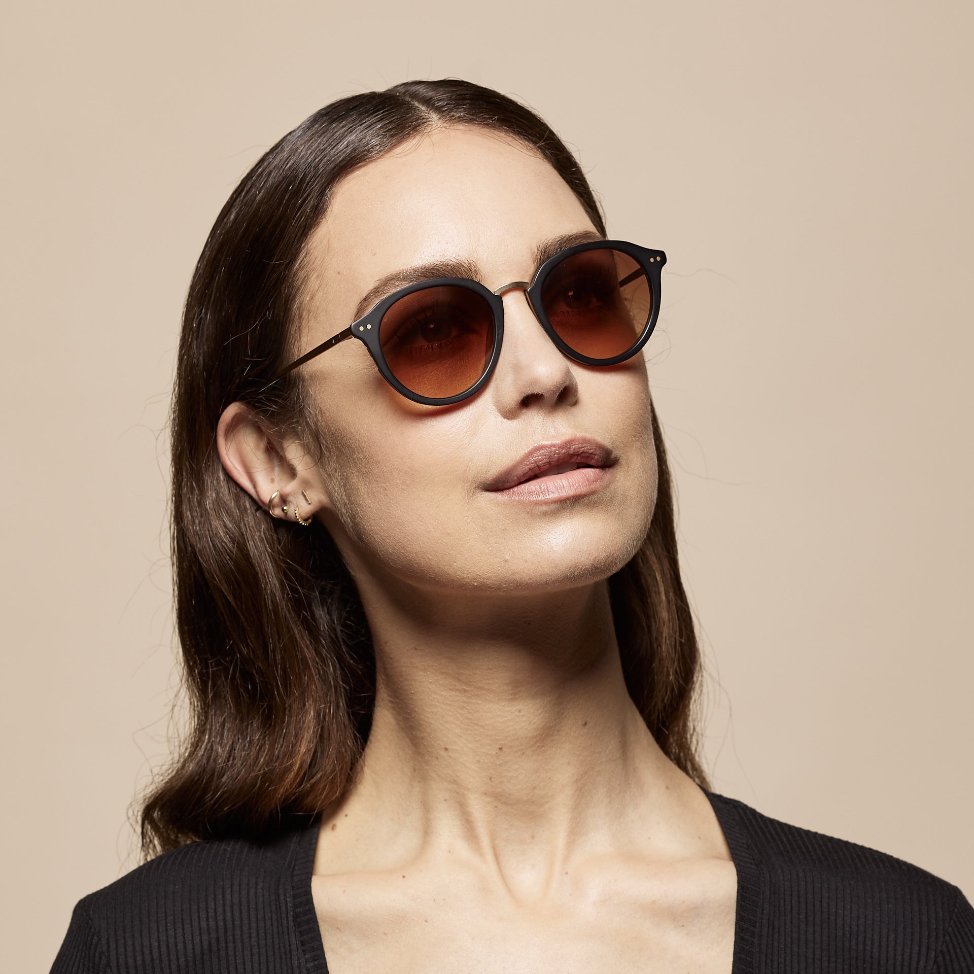 Tens Lane Original / Matte Black Gold Sunglasses 5