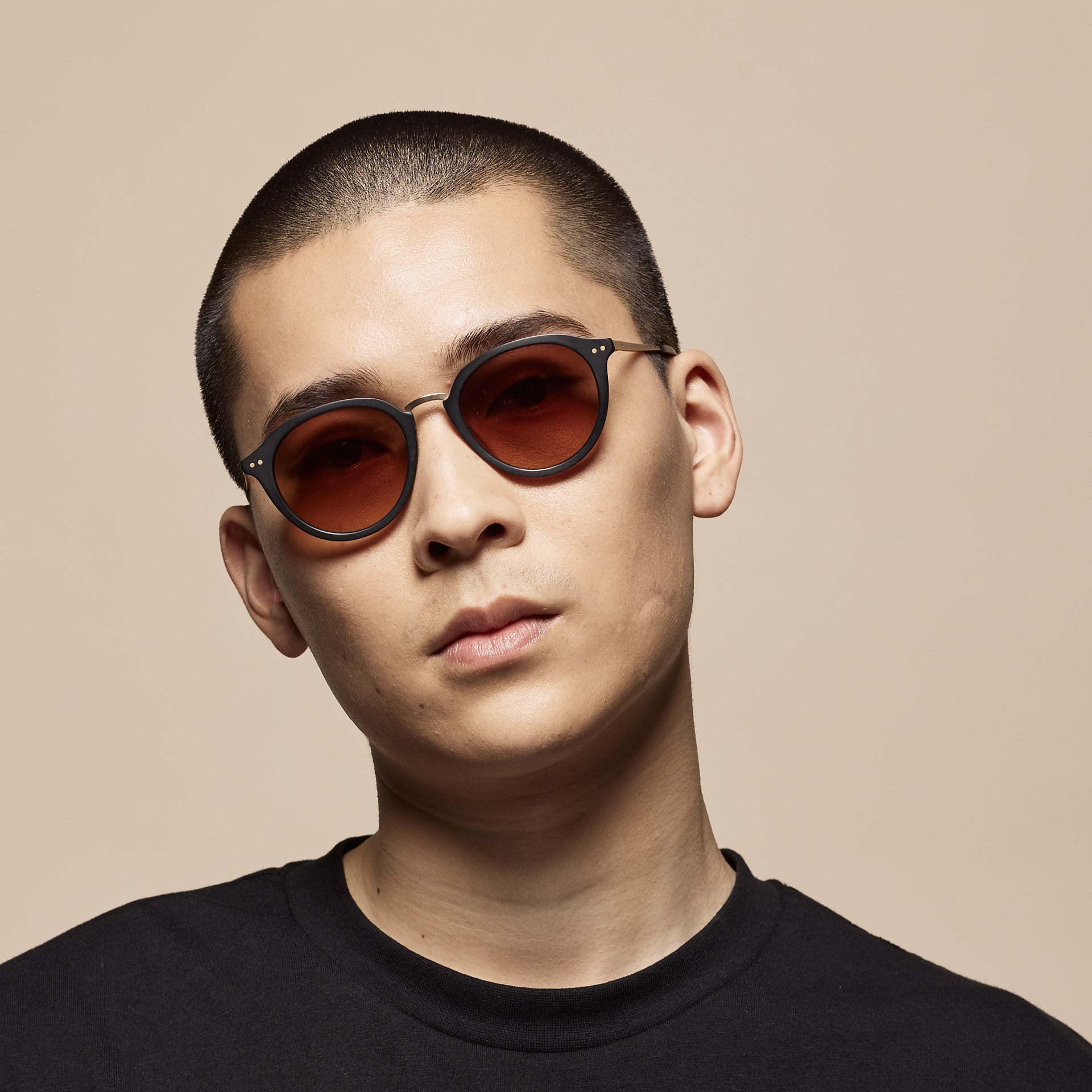 Tens Lane Original / Matte Black Gold Sunglasses 4